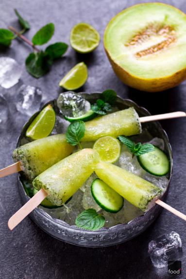 Zdjęcie - Lizaki lodowe z ogórka i melona - Przepisy kulinarne ze zdjęciami