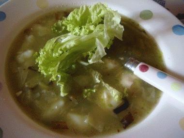 Zupa ziemniaczana z sałatą 