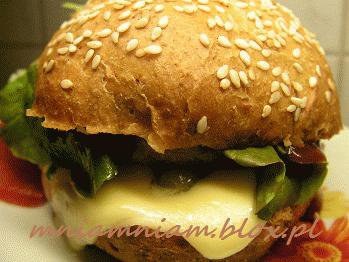 Zdjęcie - Pełnoziarniste bułki do  hamburgerów  - Przepisy kulinarne ze zdjęciami