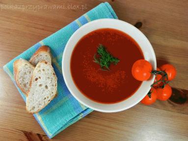 Zdjęcie - Krem z pieczonych pomidorów i papryki  - Przepisy kulinarne ze zdjęciami