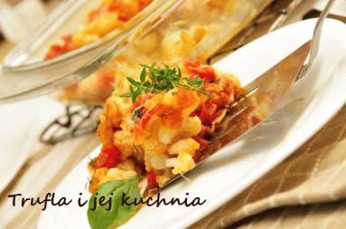 Zdjęcie - Zapiekanka z kalafiora z pomidorami i  papryką  - Przepisy kulinarne ze zdjęciami
