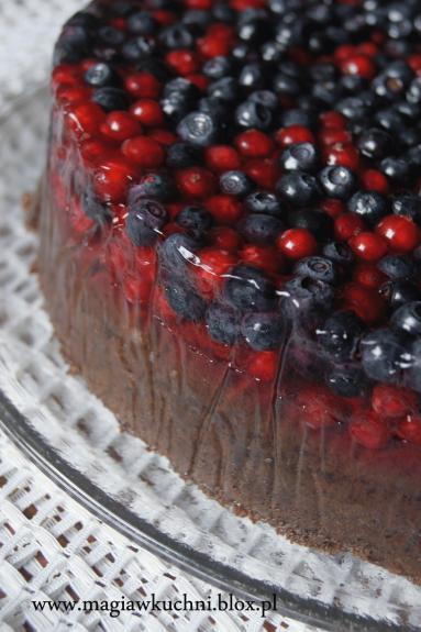 Zdjęcie - Czekoladowe ciasto z galaretką   - Przepisy kulinarne ze zdjęciami