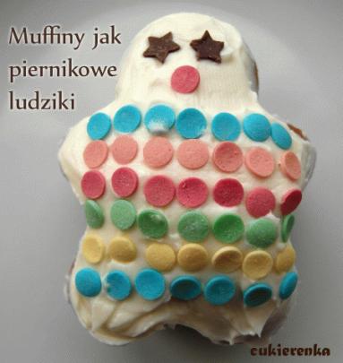 Zdjęcie - Muffiny jak piernikowe ludziki - Przepisy kulinarne ze zdjęciami