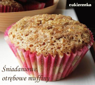 Zdjęcie - Śniadaniowe, otrębowe muffiny - Przepisy kulinarne ze zdjęciami