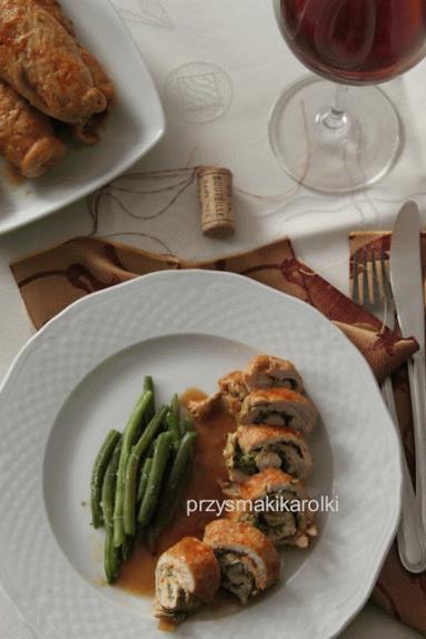 Zdjęcie - Roladki z zielonym nadzieniem - Przepisy kulinarne ze zdjęciami