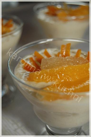 Zdjęcie - Pudding ryżowy ze skórkami owoców cytrusowych - Przepisy kulinarne ze zdjęciami