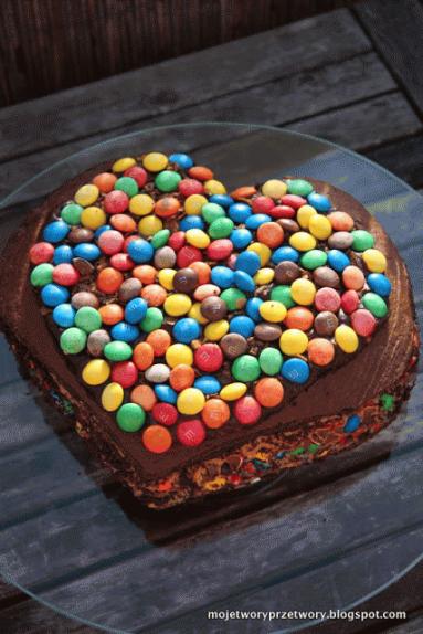 Zdjęcie - Czekoladowy tort serce - Przepisy kulinarne ze zdjęciami