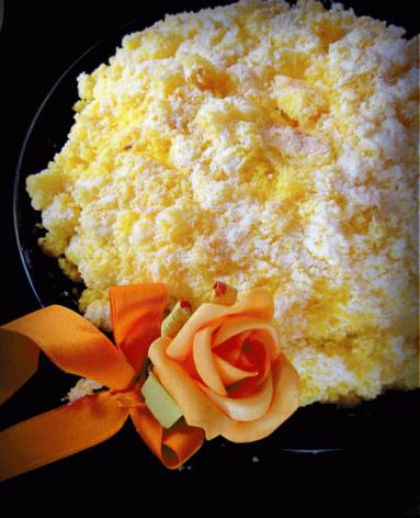 Zdjęcie - Tort "mimoza" z ananasem - Przepisy kulinarne ze zdjęciami
