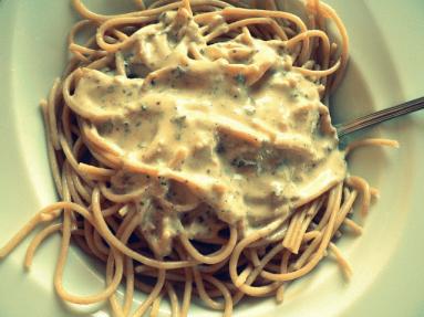 Zdjęcie - Spaghetti z sosem gorgonzola - Przepisy kulinarne ze zdjęciami