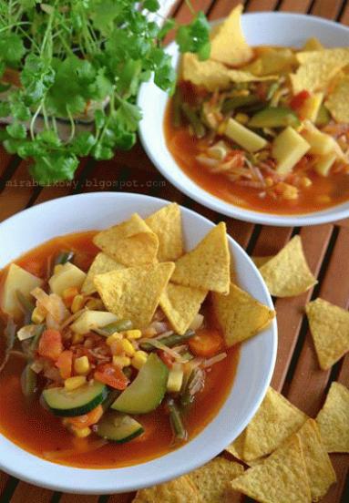 Zdjęcie - Meksykańska zupa jarzynowa - Przepisy kulinarne ze zdjęciami