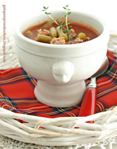 Zdjęcie - Zupa pomidorowa z mięsem mielonym - Przepisy kulinarne ze zdjęciami