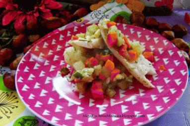 Zdjęcie - Mintaj w warzywach - Przepisy kulinarne ze zdjęciami