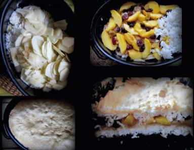 Zdjęcie - Zapiekanka z ryżem i owocami - Przepisy kulinarne ze zdjęciami