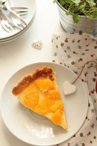 Zdjęcie - Kremowa tarta pomarańczowa - Przepisy kulinarne ze zdjęciami