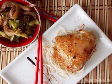 Zdjęcie - Kurczak w glazurze miodowo-czosnkowej/Honey garlic chicken - Przepisy kulinarne ze zdjęciami
