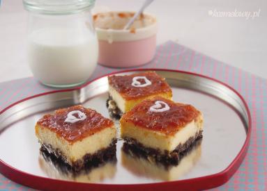 Zdjęcie - Sernik z białą czekoladą/White chocolate cheesecake squares - Przepisy kulinarne ze zdjęciami