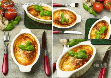 Zdjęcie - Zapiekane piersi kurczaka z mozzarellą i bazylią w sosie pomidorowym - Przepisy kulinarne ze zdjęciami