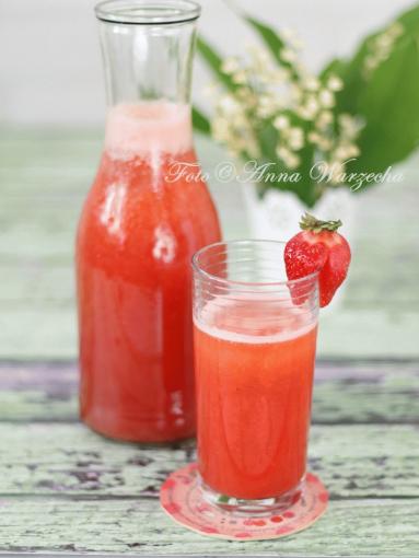 Zdjęcie - Lemoniada truskawkowo-pomarańczowa. Majowe Wyzwanie Blogerek i Blogerów - Przepisy kulinarne ze zdjęciami