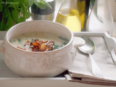 Zdjęcie - Toskańska zupa z mięsem i szpinakiem / Zuppa toscana with meat and spinach - Przepisy kulinarne ze zdjęciami