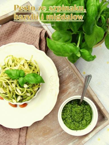 Zdjęcie - Pesto szpinakowo, bazyliowo, migdałowe - Przepisy kulinarne ze zdjęciami