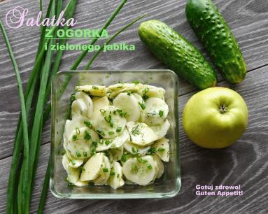 Zdjęcie - Salatka z ogorka i zielonego jablka - Przepisy kulinarne ze zdjęciami