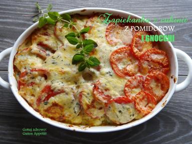 Zdjęcie - Zapiekanka z cukinii,pomidorow i gnocchi - Przepisy kulinarne ze zdjęciami