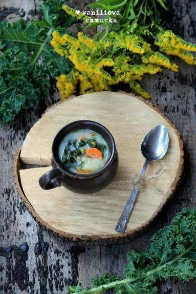 Zdjęcie - Zupa z jarmużem i kaszą jaglaną - Przepisy kulinarne ze zdjęciami