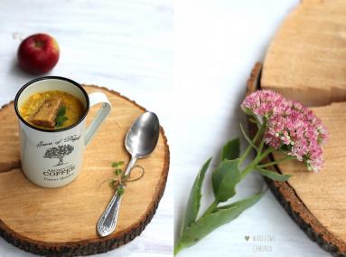 Zdjęcie - Zupa z kukurydzy, jabłek i cebuli - Przepisy kulinarne ze zdjęciami