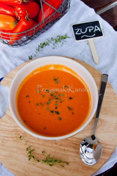Zdjęcie - Krem z dyni i pomidorów - Przepisy kulinarne ze zdjęciami