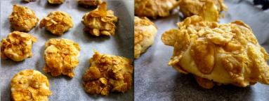 Zdjęcie - Kruche ciastka kokosowe  z płatkami "corn flaces" - Przepisy kulinarne ze zdjęciami
