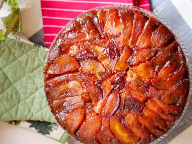 Zdjęcie - Odwrócone ciasto z jabłkami i solonym karmelem / Salted caramel apple upside down cake - Przepisy kulinarne ze zdjęciami