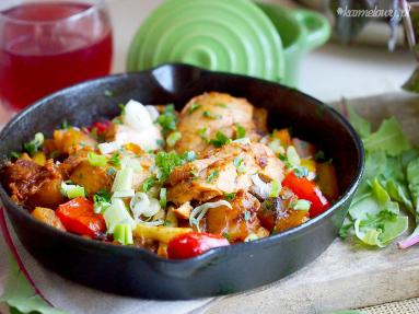 Zdjęcie - Klasyczny kurczak z patelni z warzywami / Chicken hash - Przepisy kulinarne ze zdjęciami