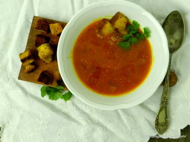 Zdjęcie - Zupa z dyni i pomidorów - pikantna - Przepisy kulinarne ze zdjęciami