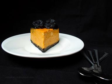 Zdjęcie - Czarno-pomarańczowy sernik na Halloween - Przepisy kulinarne ze zdjęciami