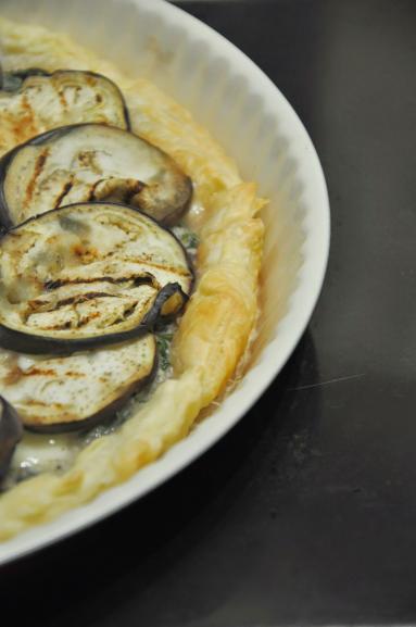 Zdjęcie - Tarta ze szpinakiem i bakłażanem - Przepisy kulinarne ze zdjęciami