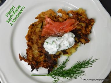 Zdjęcie - Placki kartoflane z łososiem - Przepisy kulinarne ze zdjęciami
