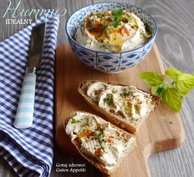 Zdjęcie - Hummus idealny -kanapkowy pasztet z ciecierzycy - Przepisy kulinarne ze zdjęciami