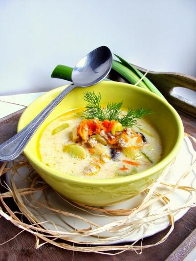 Zdjęcie - Zupa z pora z mięsem mielonym - Przepisy kulinarne ze zdjęciami