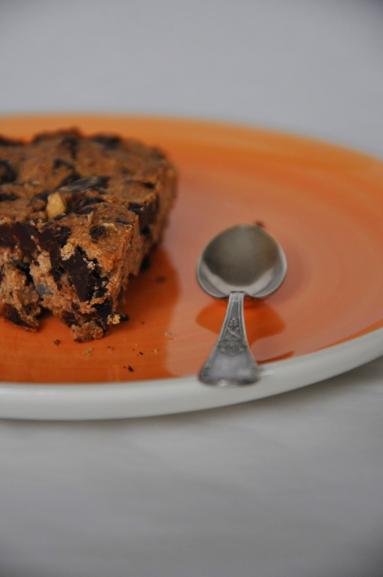 Zdjęcie - Gryczane kruche ciasto z czekoladą i orzechami (Chocolate chip cookie cake) - Przepisy kulinarne ze zdjęciami
