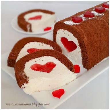 Zdjęcie - Walentynkowe ciasto - Przepisy kulinarne ze zdjęciami