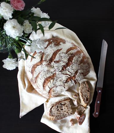 Zdjęcie - Chleb pszenno-żytni z prażoną mąką - Przepisy kulinarne ze zdjęciami
