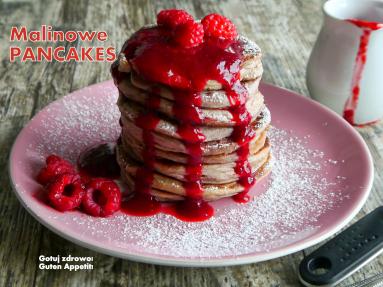 Zdjęcie - Malinowe pancakes - Przepisy kulinarne ze zdjęciami