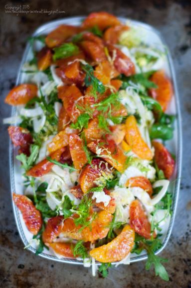 Zdjęcie - Sałatka z fenkułem i pomarańczami, pyszna! (Oranges and fennel salad, delicious!) - Przepisy kulinarne ze zdjęciami
