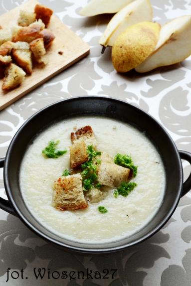 Zdjęcie - Zupa krem z selera i gruszki - Przepisy kulinarne ze zdjęciami