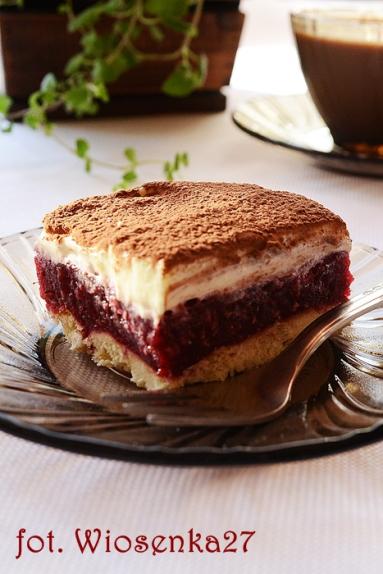 Zdjęcie - Kruche ciasto z malinami i mleczną masą - Przepisy kulinarne ze zdjęciami