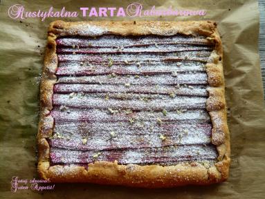 Zdjęcie - Rustykalna tarta orzechowo - rabarbarowa - Przepisy kulinarne ze zdjęciami