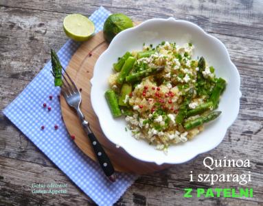 Zdjęcie - Szparagi i quinoa z patelni - Przepisy kulinarne ze zdjęciami