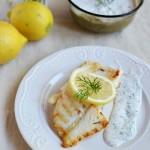 Zdjęcie - Cytrynowa ryba  z sosem ziołowym - Przepisy kulinarne ze zdjęciami