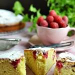 Zdjęcie - Waniliowe ciasto z malinami - Przepisy kulinarne ze zdjęciami
