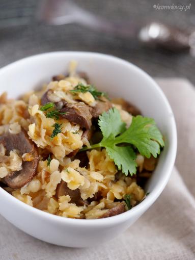 Zdjęcie - Szybka soczewica z pieczarkami / Easy lentils with mushrooms - Przepisy kulinarne ze zdjęciami